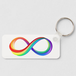 Chaveiro Símbolo de Infinidade Arco-Íris em Camadas