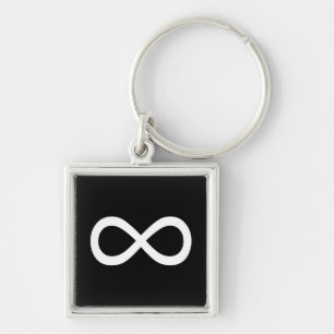 Chaveiro Símbolo de Infinito Branco