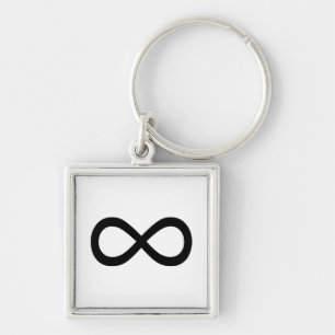 Chaveiro Símbolo de Infinito Preto