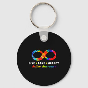 Chaveiro Símbolo de Infinito Tie Dye Viva Amor Aceite Autis