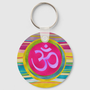 Chaveiro Símbolo de luz circular OM