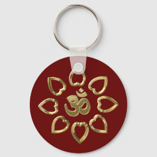 Chaveiro Símbolo de ouro Om