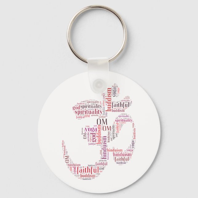 Chaveiro Símbolo de palavras Om (Frente)