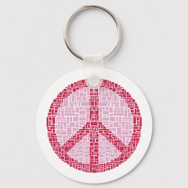Chaveiro Símbolo de paz (vermelho) (Frente)
