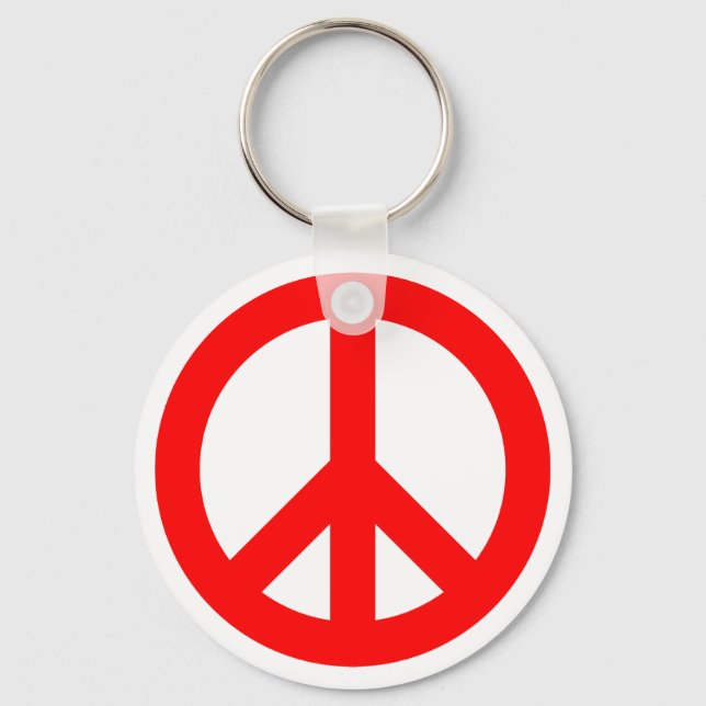 Chaveiro Símbolo de Paz Vermelho (Frente)