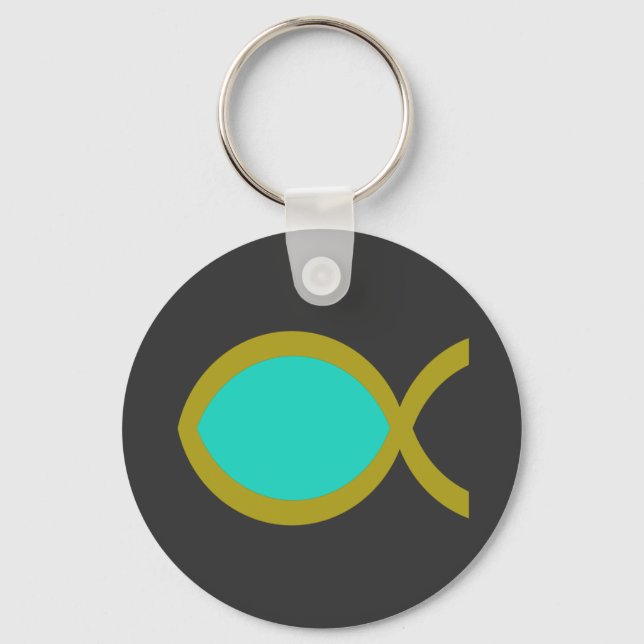 Chaveiro Símbolo de Peixe Cristão (Frente)
