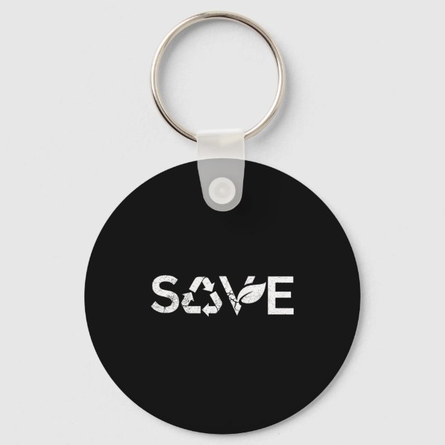 Chaveiro Símbolo de Reciclagem Salve a Terra Terra Ecológic (Frente)