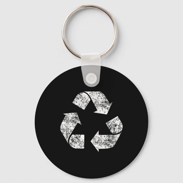 Chaveiro Símbolo de reciclar Distúrbio do Ambiente do Dia d (Frente)