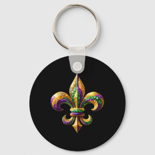 Chaveiro Símbolo do Carnaval Mardi Gras Fleur-de-lis Desfil