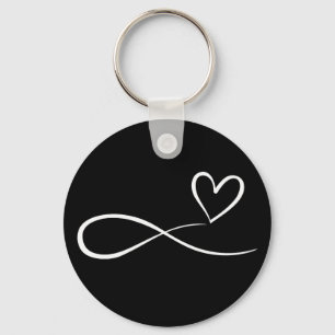 Chaveiro Símbolo do Infinito Coração de Amor Eterno