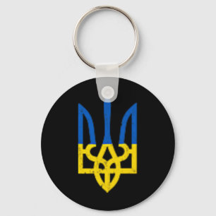 Chaveiro Símbolo do Tridente Ucraniano - Suporte à Bandeira