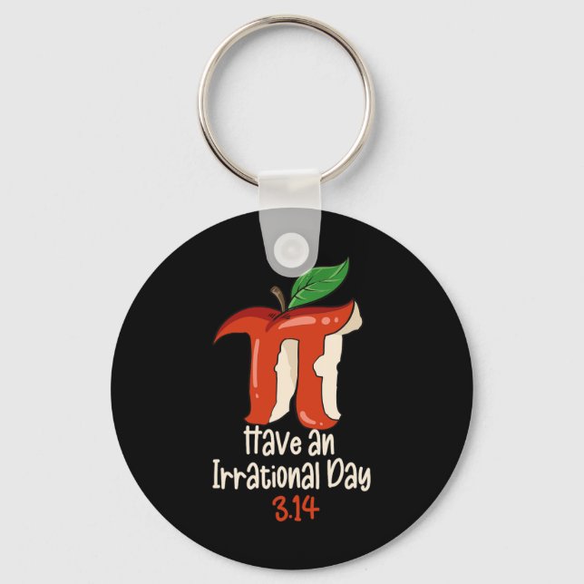 Chaveiro Símbolo Engraçado Pi Day Com Apple Decor Engraçado (Frente)