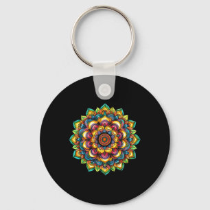 Chaveiro Símbolo Espiritual de Ioga Harmonia Mandala Colori