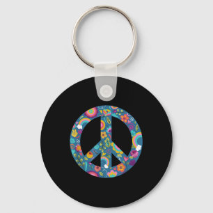 Chaveiro Símbolo Hippie do Logotipo de Paz Anti-Guerra Fala