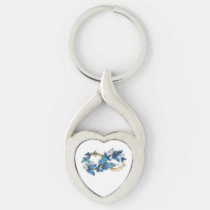 Chaveiro Símbolo infinito de borboletas azuis Morpho