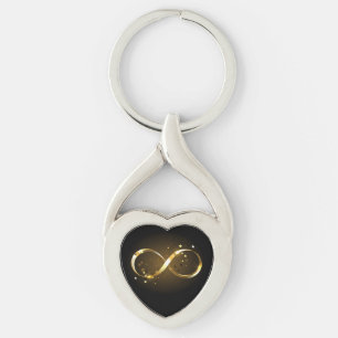 Chaveiro Símbolo Infinity do ouro