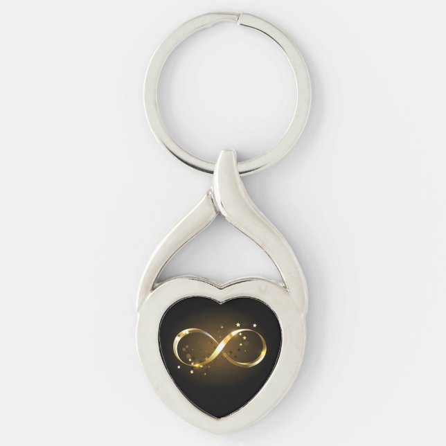 Chaveiro Símbolo Infinity do ouro (Frente)