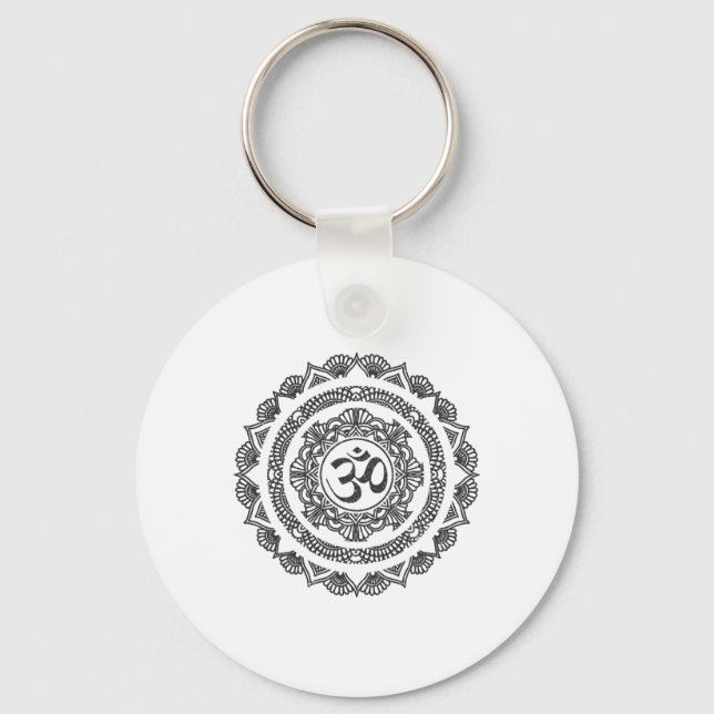 Chaveiro Símbolo Mandala Om de Ioga Presente de Buda Iogue (Frente)