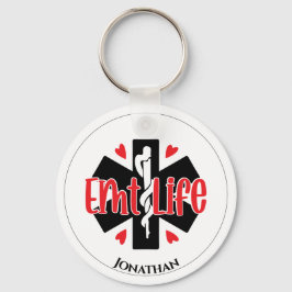 Chaveiro Símbolo Médico Personalizado da Vida EMT