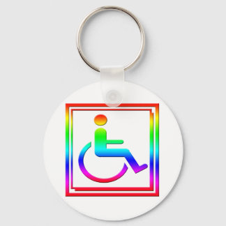 Chaveiro Símbolo Na moda deficiente multicolorido