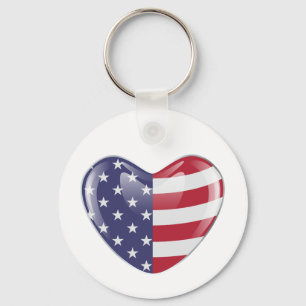 Chaveiro Símbolo original americano bandeira americana em 