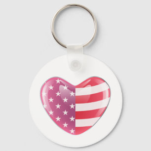 Chaveiro Símbolo original americano bandeira americana em 