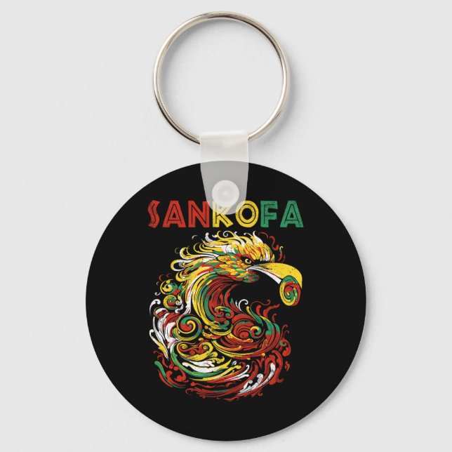 Chaveiro Símbolo Sankofa Adinkra Sankofa, dezenove Gana (Frente)