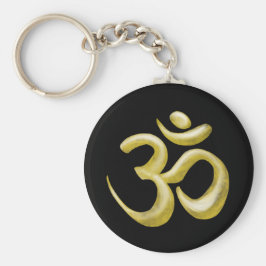 Chaveiro Símbolo Sânscrito Om Dourado Elegante