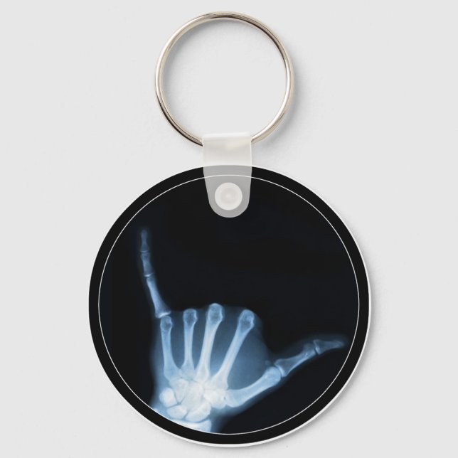 Chaveiro Símbolo Shaka X-Ray (Hang Loose) (Frente)