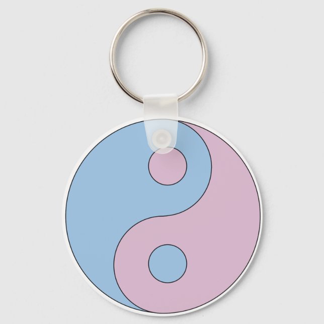 Chaveiro Símbolo Transgender Yin Yang (Frente)