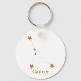 Chaveiro Símbolo Zodiac Moderno - Cancer Dourado | Água Ele