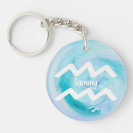 Chaveiro Símbolo Zodíaco Personalizado Aquário