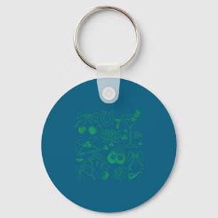 Chaveiro Símbolos da Sorte do Dia de São Patrício Amuletos