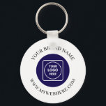 Chaveiro Simple Business Logo Promo Keychains<br><div class="desc">Promote your company with this simple business logo keychain. Perfect for small business marketing,  branding,  and professional promotional giveaways. Personalize with your company logo,  custom text,  or business name to create a sleek branded accessory. A minimalist promotional product designed to leave a lasting impression on clients and customers.</div>