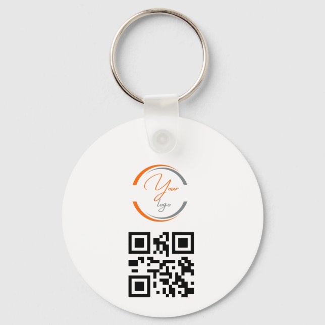Chaveiro Simple Logo QR Code Business White (Frente)