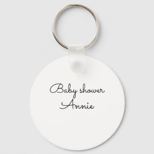 Chaveiro simple minimal add your name text baby shower thro