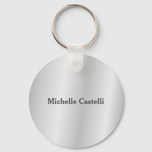 Chaveiro Simples Cinza de prata profissional clássica exclu