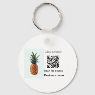 Chaveiro Simples detalhes de negócios de código q r de frut
