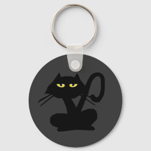 Chaveiro simples do gato preto