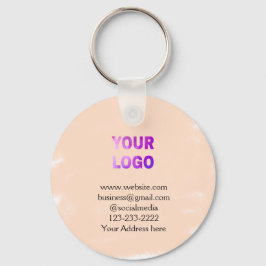 Chaveiro simples e mínimo adicione seu logotipo/design aqui