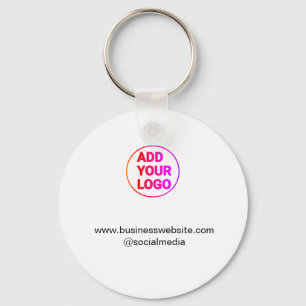 Chaveiro simples minimal adicione seu logo/design aquarela 