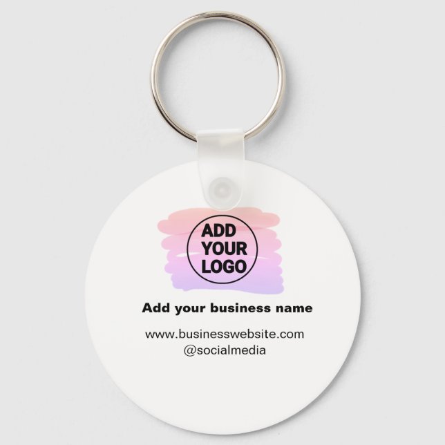 Chaveiro simples minimal adicione seu logotipo/design aquar (Frente)