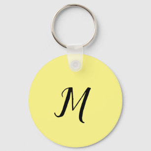 Chaveiro SIMPLES MINIMALISTA amarela MONOGRAMA ELEGANTE CHA