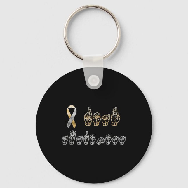 Chaveiro Sinal americano ASL - Conhecimento surdo (Frente)