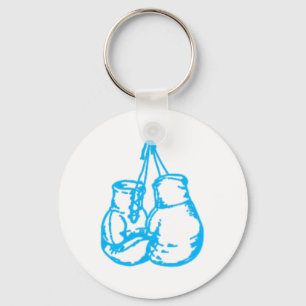 Chaveiro Sinal Azul de Boxe Legal com Luvas 