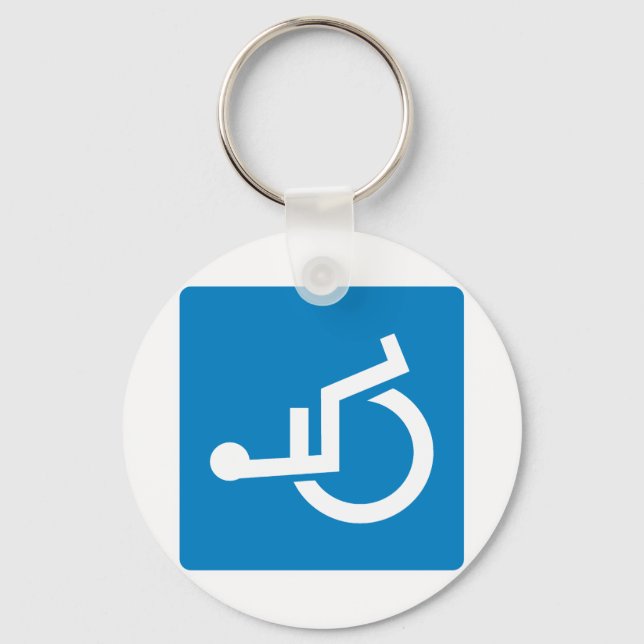 Chaveiro Sinal de Acessibilidade de Handicap (Frente)