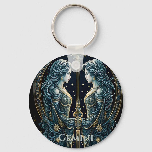 Chaveiro Sinal de astrologia Gemini (Frente)