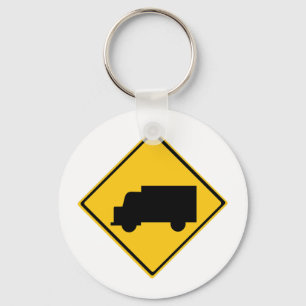 Chaveiro Sinal de aviso de caminhão rodoviário