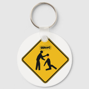 Chaveiro Sinal de Aviso Zombie