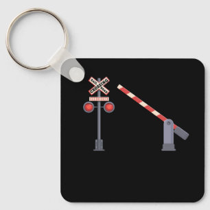 Chaveiro Sinal de Barreira de Passagem de Caminho de Ferro